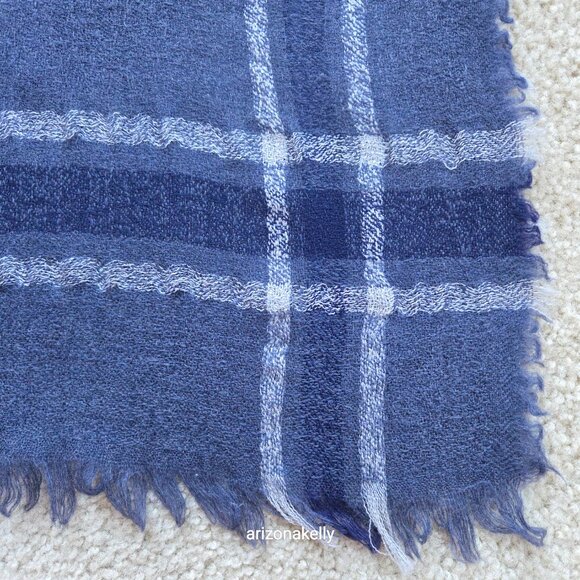NWT Inouitoosh Wool Scarf Inoui Editions Blue White - Picture 5 of 16
